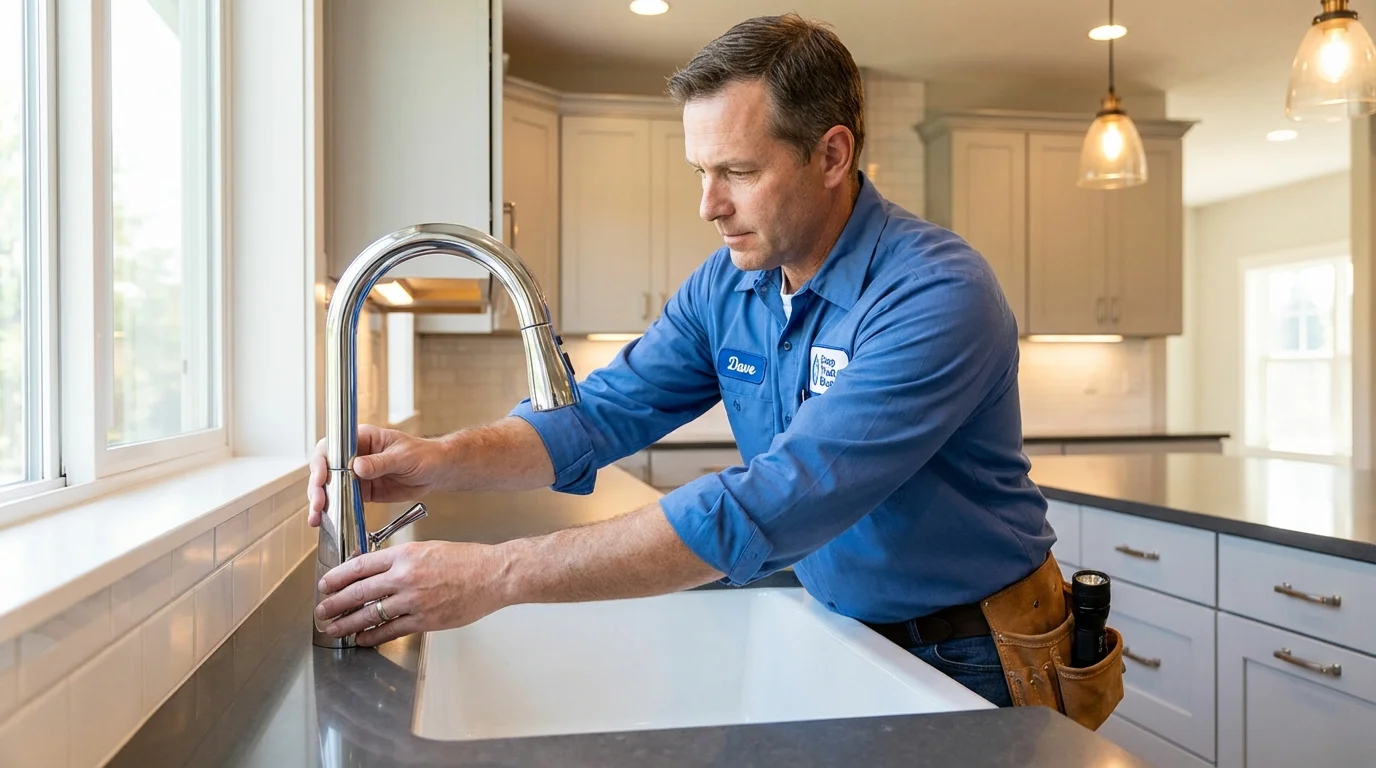 Kitchen faucet installation by Johns Plumbing LLC in Lincoln
